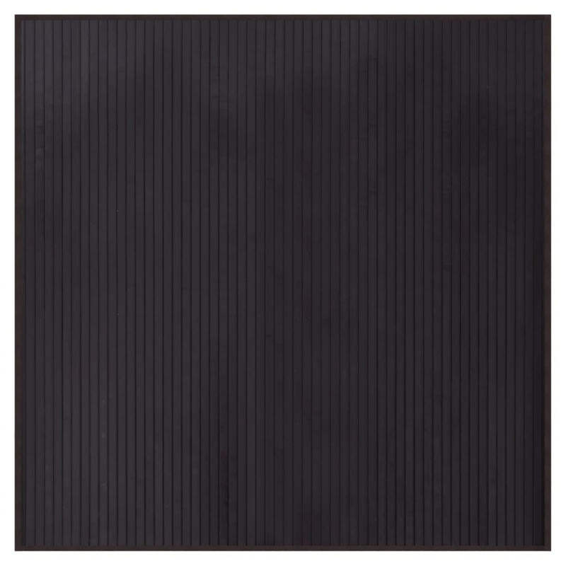 Teppich Quadratisch Dunkelbraun 100x100 cm Bambus