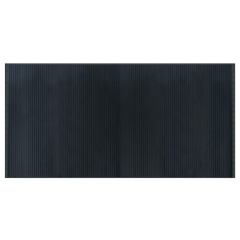 Teppich Rechteckig Grau 100x200 cm Bambus