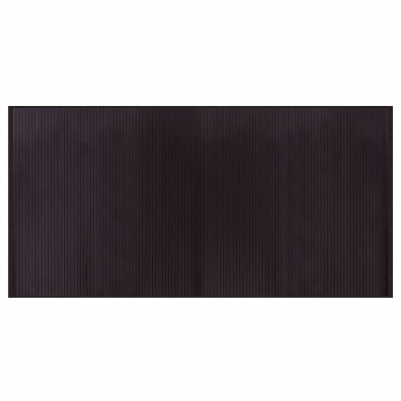 Teppich Rechteckig Dunkelbraun 100x200 cm Bambus