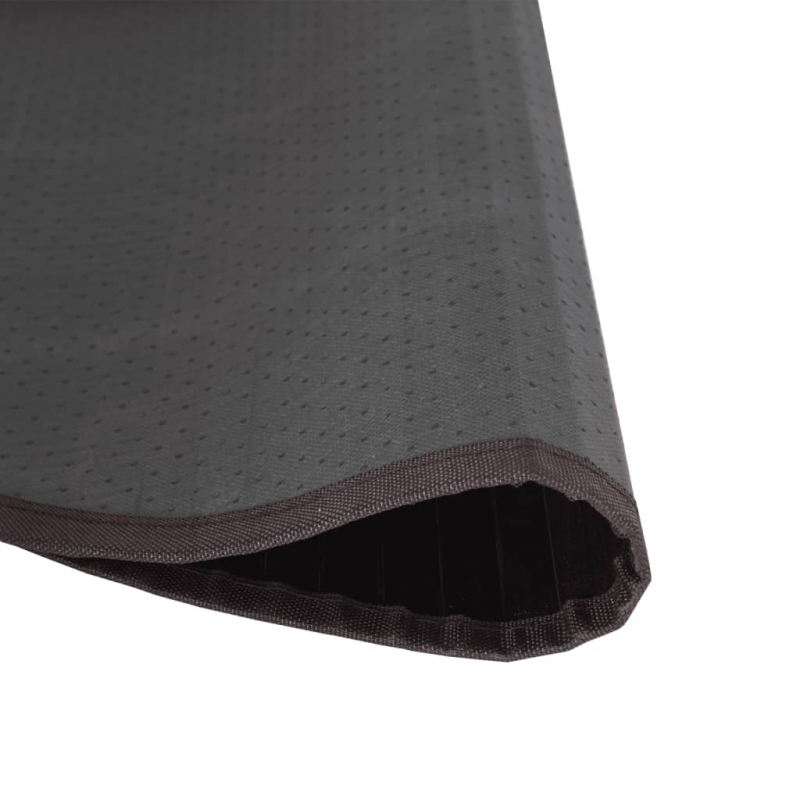 Teppich Rund Dunkelbraun 60 cm Bambus