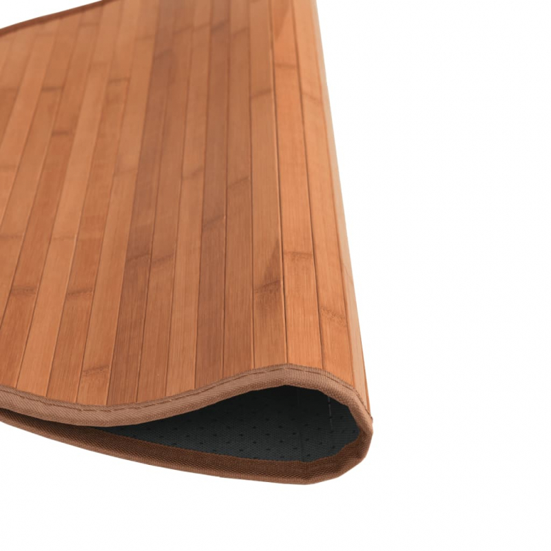 Teppich Rund Braun 100 cm Bambus