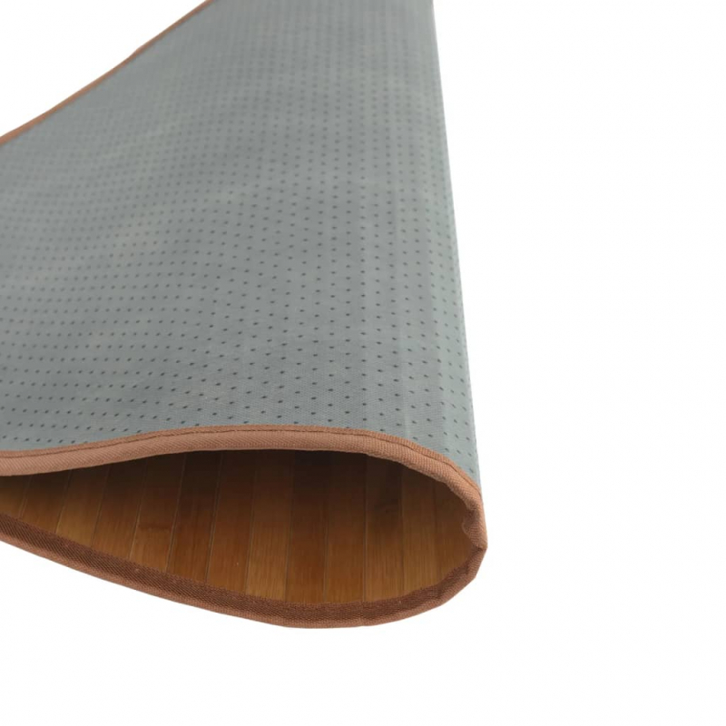 Teppich Rund Braun 100 cm Bambus