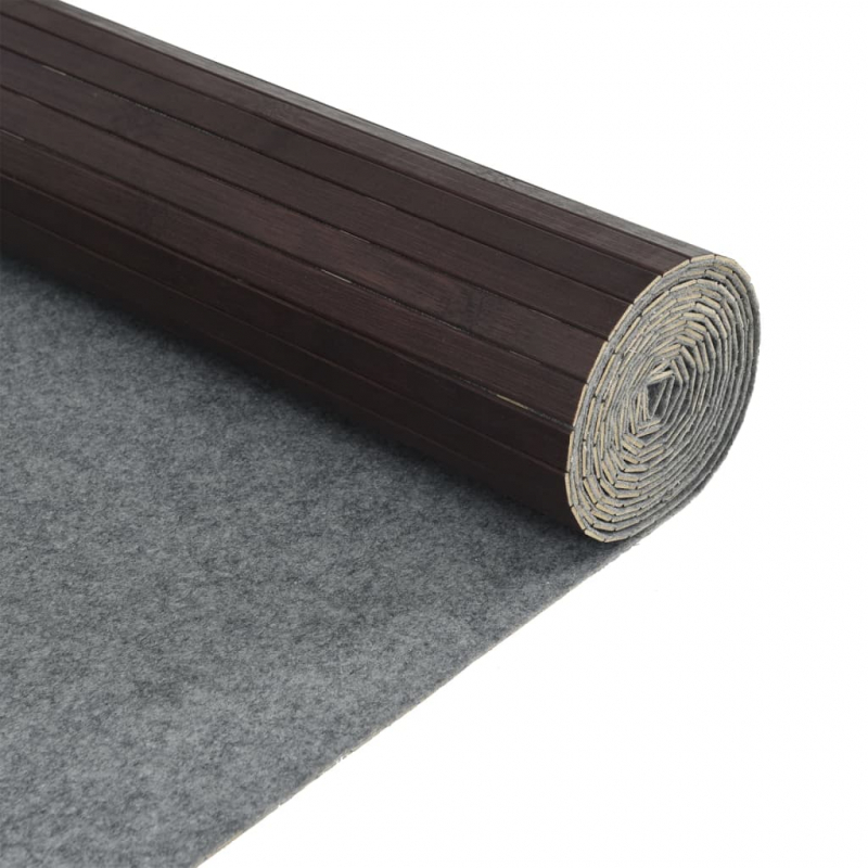 Paravent Dunkelbraun 165x400 cm Bambus