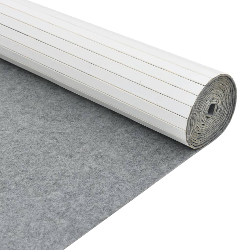 Paravent Weiß 165x600 cm Bambus