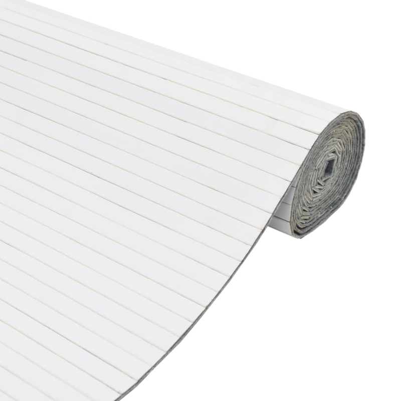Paravent Weiß 165x800 cm Bambus