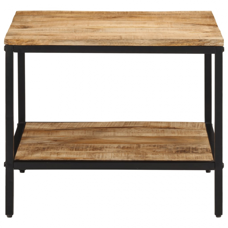 Couchtisch 55x55x45 cm Raues Massivholz Mango