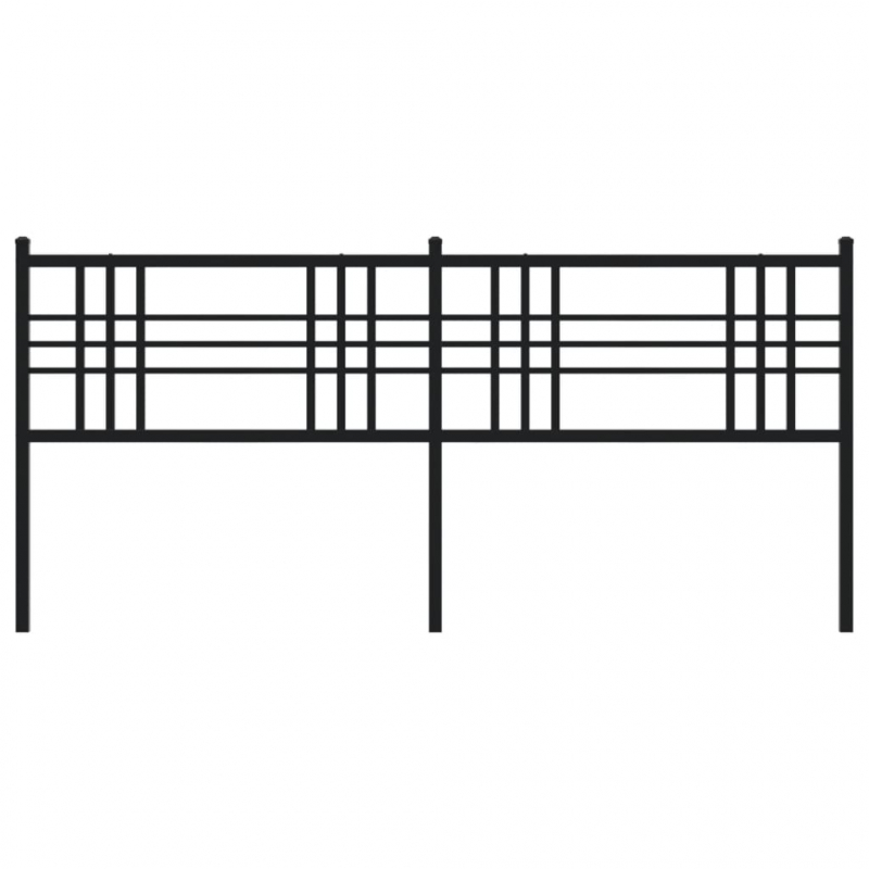 Kopfteil Metall Schwarz 180 cm