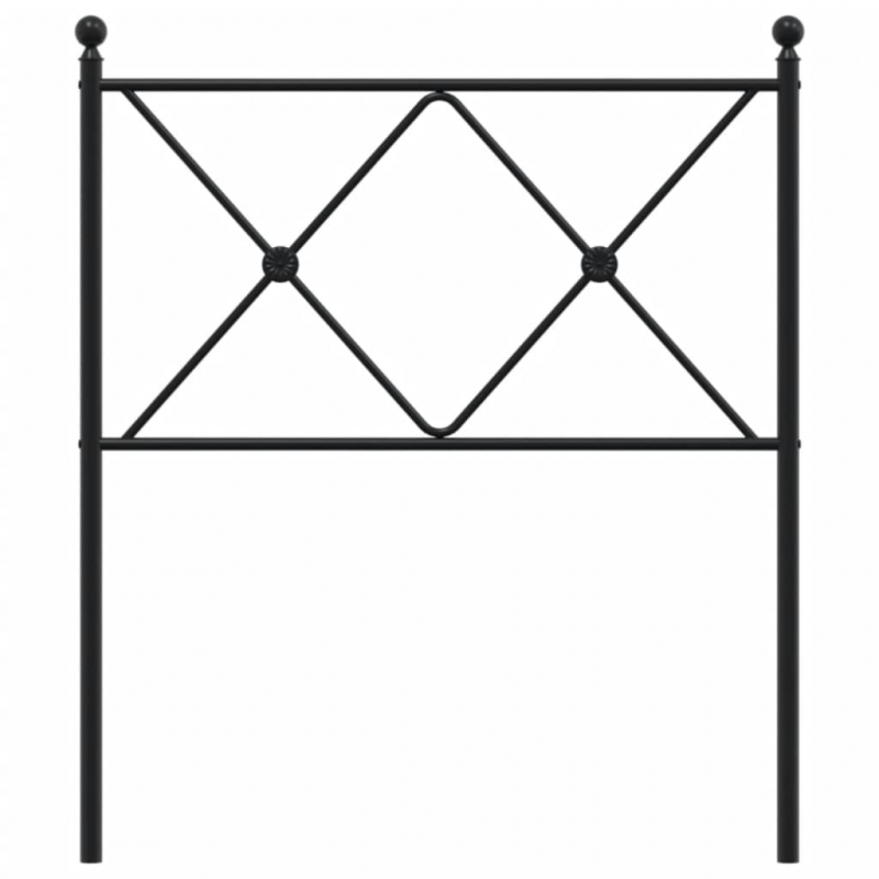 Kopfteil Metall Schwarz 80 cm