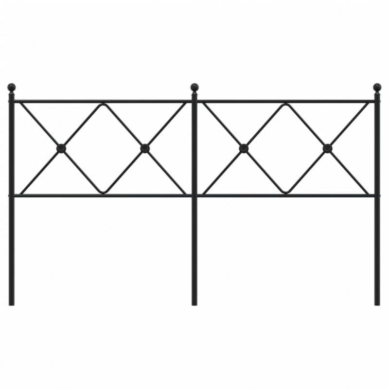 Kopfteil Metall Schwarz 160 cm