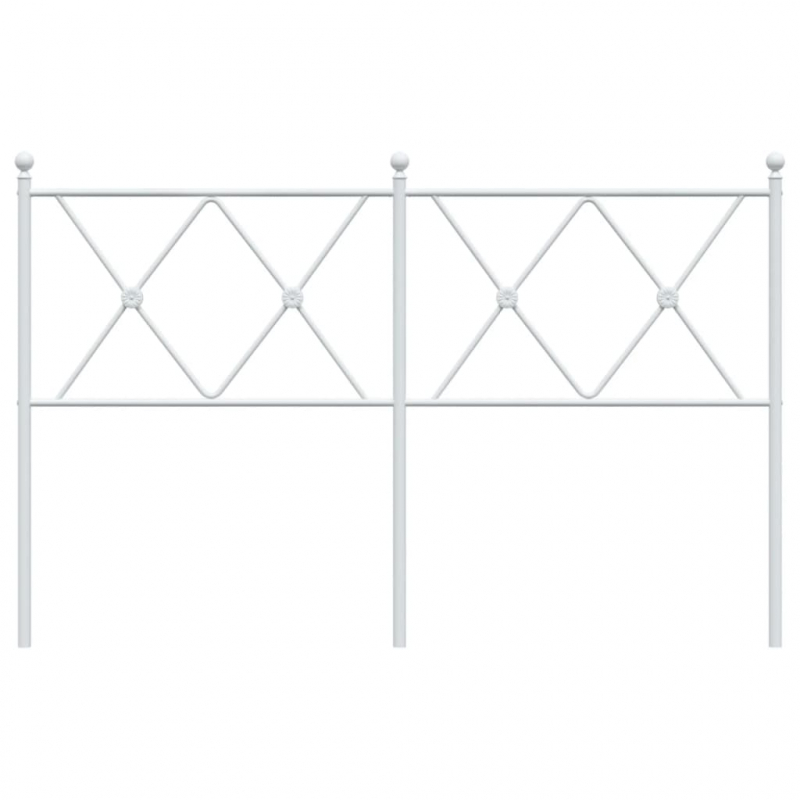 Kopfteil Metall Weiß 140 cm