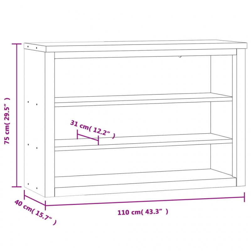 Küchen-Wandschrank mit Ablagen Edelstahl