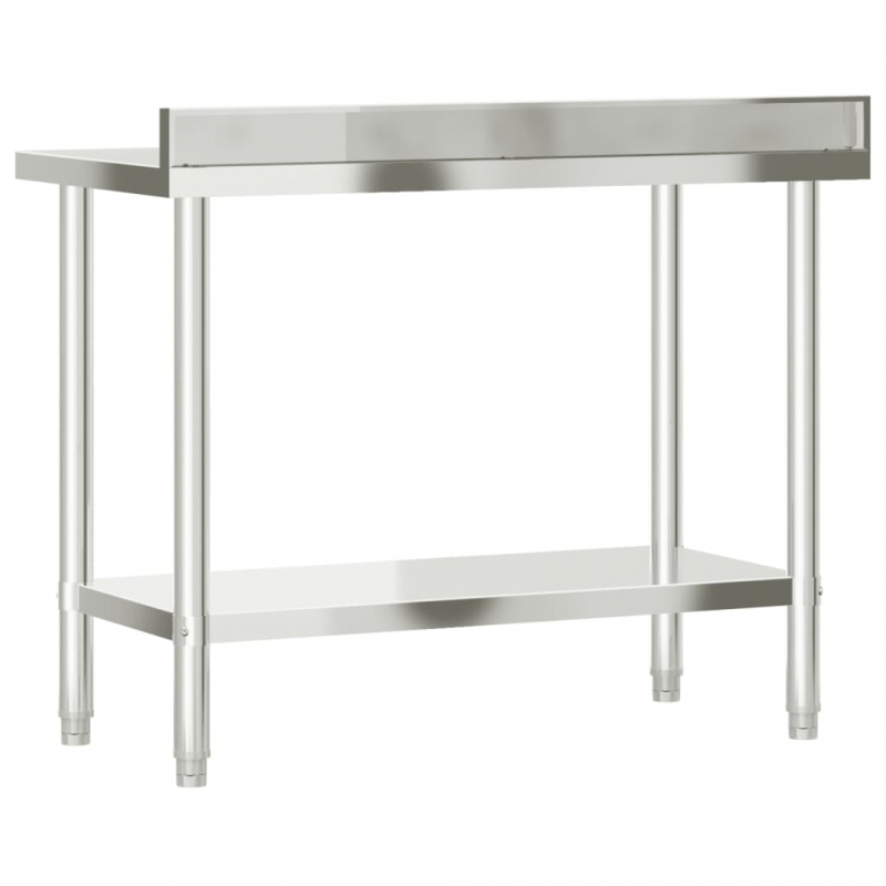 Küchen-Arbeitstisch mit Aufkantung 110x55x93 cm Edelstahl
