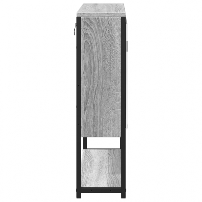 Bad-Spiegelschrank Grau Sonoma 60x16x60 cm Holzwerkstoff