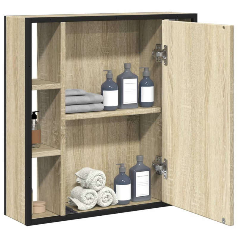 Bad-Spiegelschrank Sonoma-Eiche 60x16x60 cm Holzwerkstoff