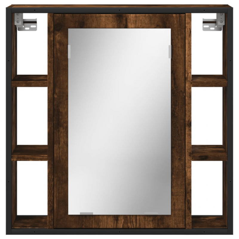 Bad-Spiegelschrank Räuchereiche 60x16x60 cm Holzwerkstoff