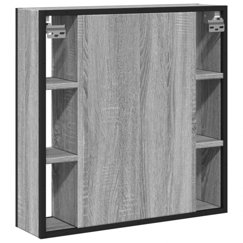 Bad-Spiegelschrank Grau Sonoma 60x16x60 cm Holzwerkstoff