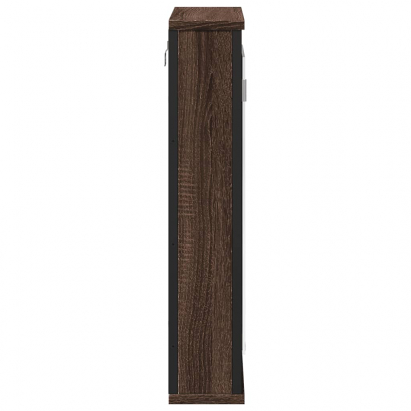 Bad-Spiegelschrank Braun Eiche-Optik 42x12x60cm Holzwerkstoff