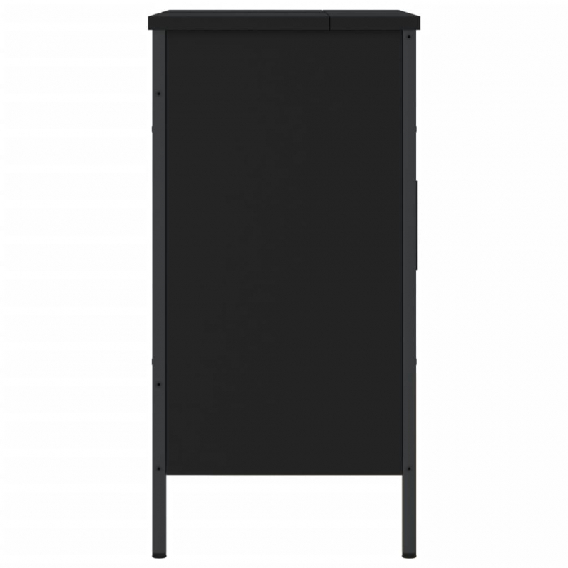 Waschbeckenunterschrank Schwarz 60x30x60 cm Holzwerkstoff