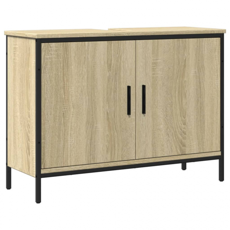 Waschbeckenunterschrank Sonoma-Eiche 80x30x60 cm Holzwerkstoff