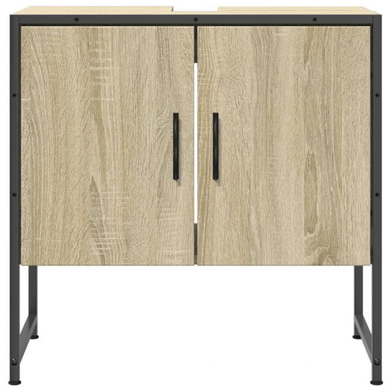 Waschbeckenunterschrank Sonoma-Eiche 60x33x60 cm Holzwerkstoff