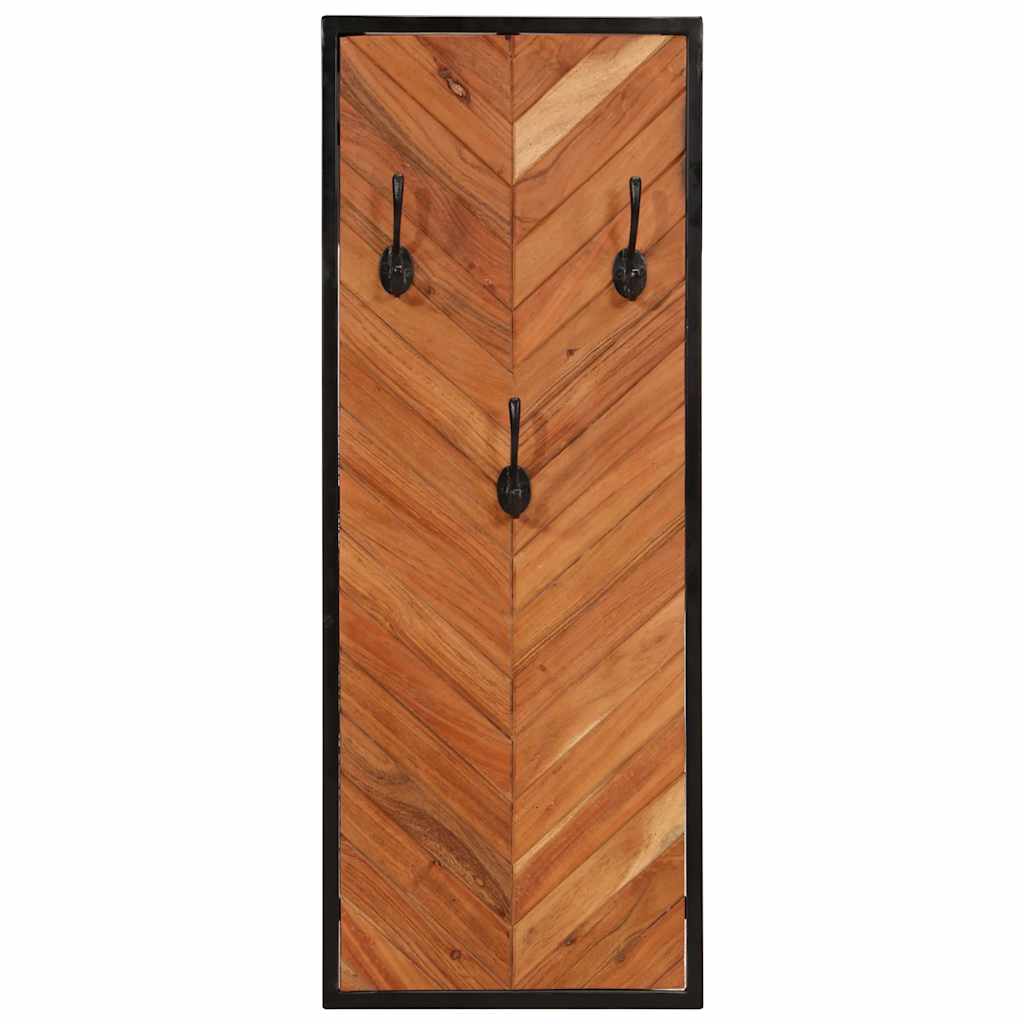 Wandgarderobe 2 Stk. 35x1x90 cm Massivholz Akazie