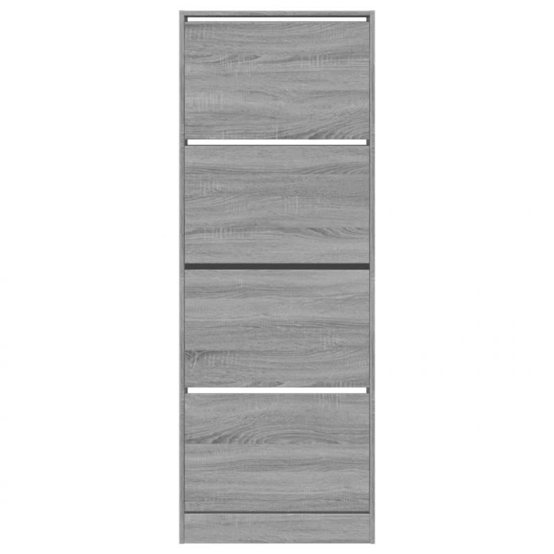 Schuhschrank Grau Sonoma 60x21x163,5 cm Holzwerkstoff