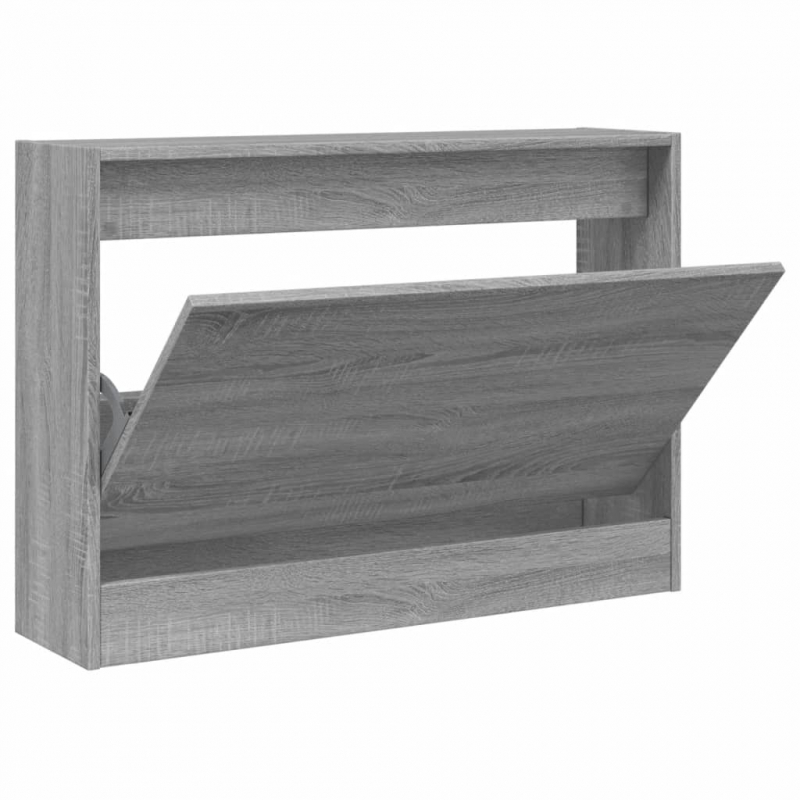 Schuhschrank Grau Sonoma 80x21x57 cm Holzwerkstoff