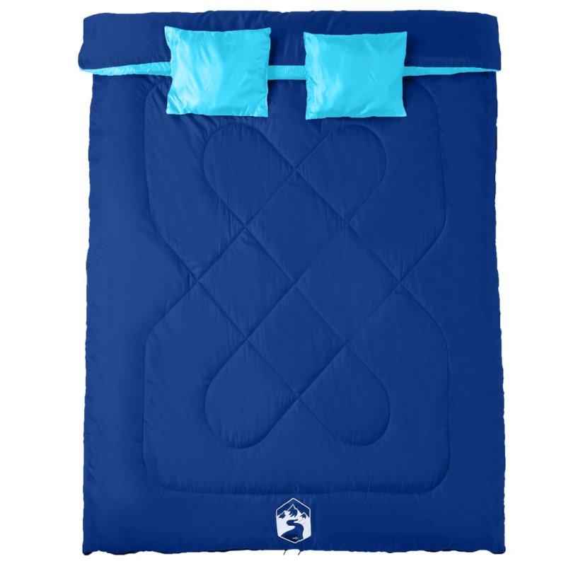 Doppelschlafsack mit Kissen Erwachsene Camping 3-4 Jahreszeiten