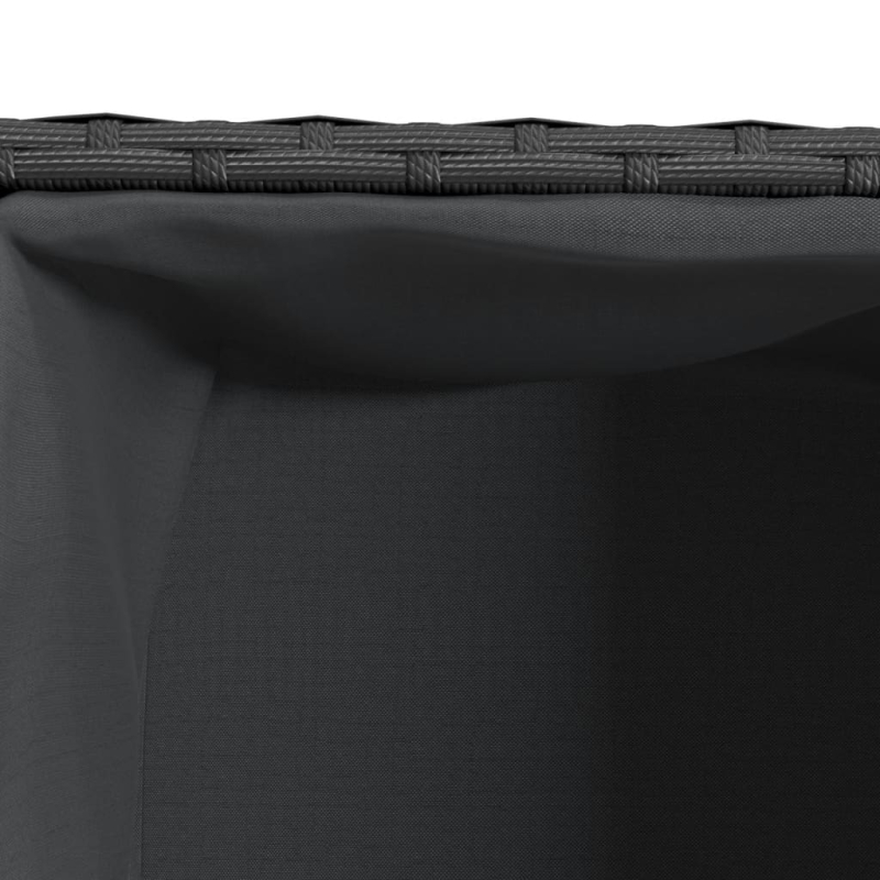 Hochbeet mit 2 Fächern Schwarz 72x30x32 cm Poly Rattan