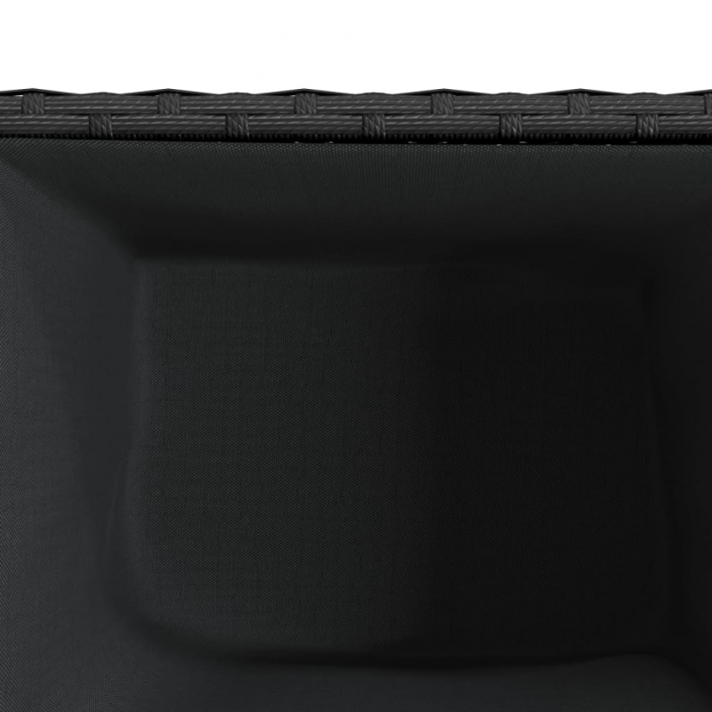 Pflanzkübel Schwarz 36x30x32 cm Poly Rattan