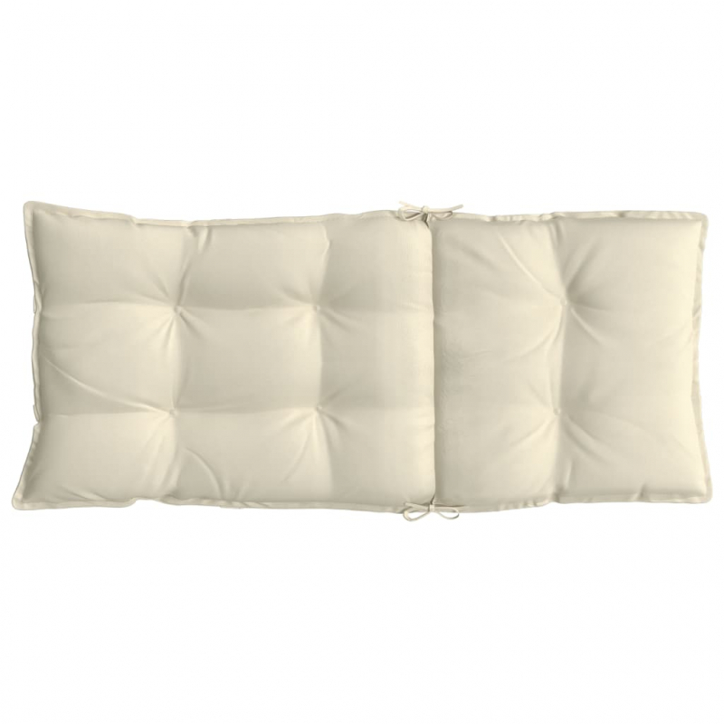 Hochlehner-Auflagen 2 Stk. Creme Oxford-Gewebe