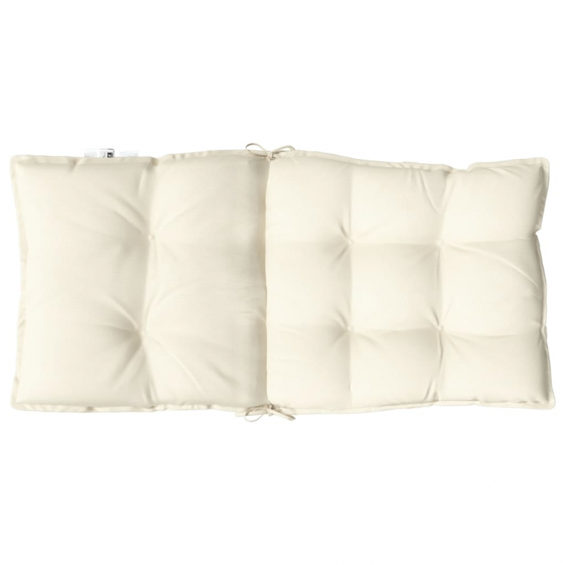 Niedriglehner-Auflagen 6 Stk. Creme Oxford-Gewebe