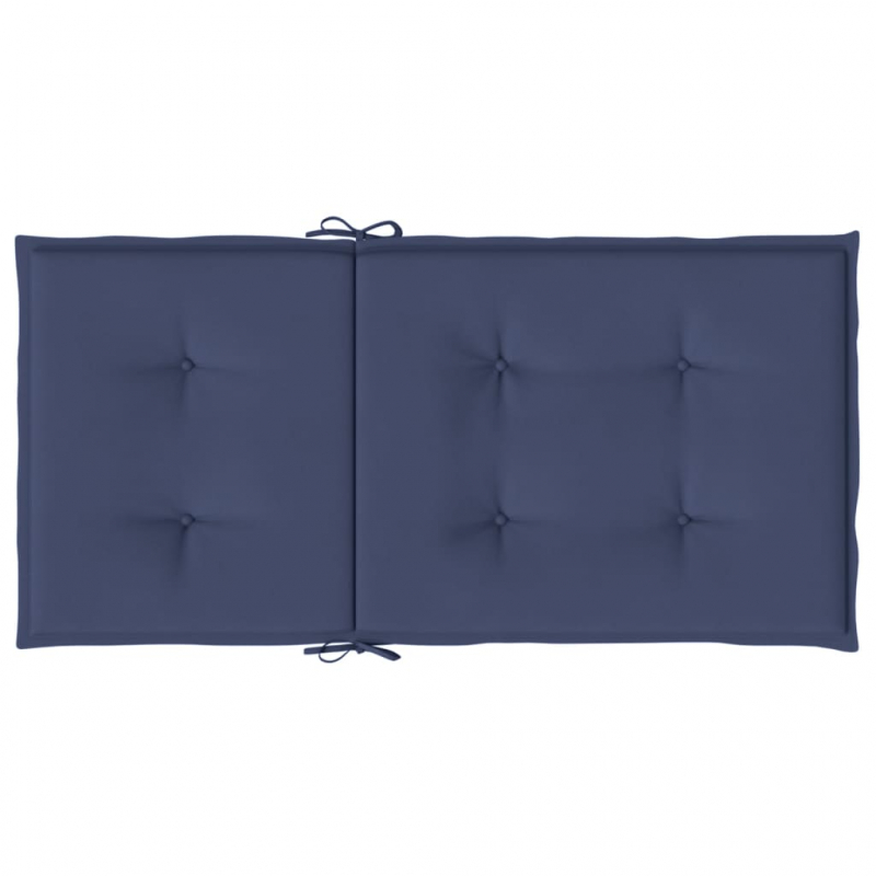 Niedriglehner-Auflagen 2 Stk. Marineblau Stoff
