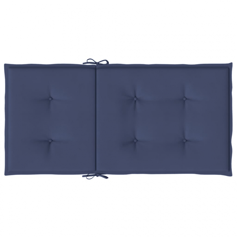 Niedriglehner-Auflagen 4 Stk. Marineblau Stoff