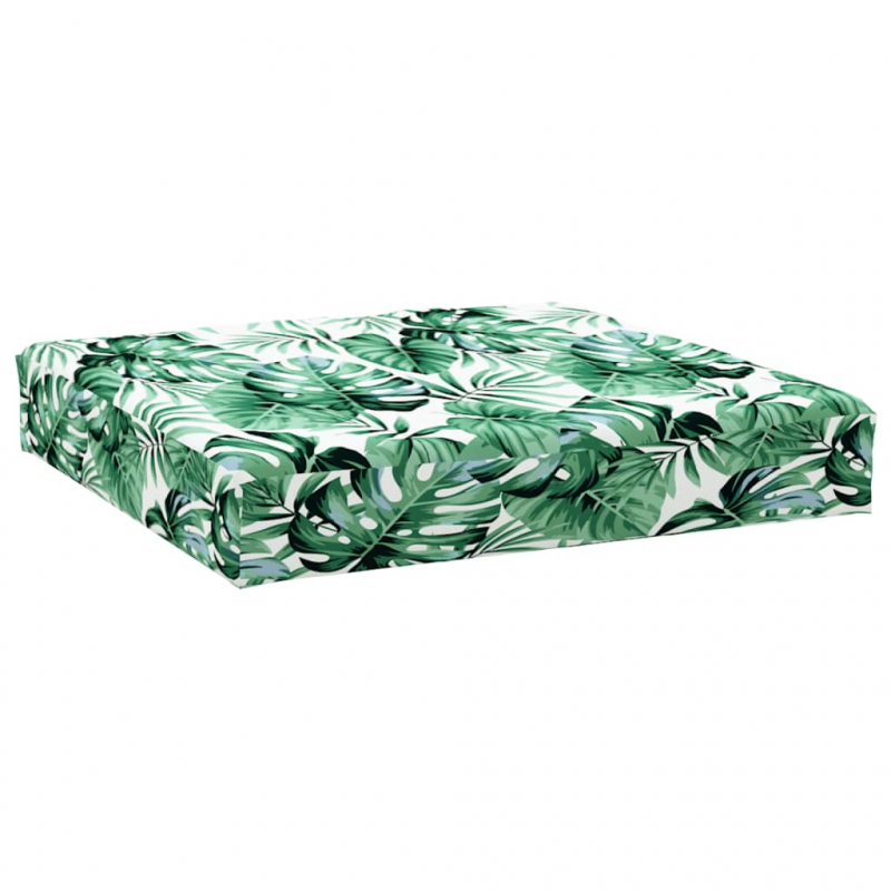 Palettenkissen Blattmuster 60x60x9,5 cm Oxford-Gewebe
