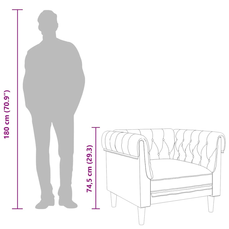 Chesterfield-Sessel Dunkelgrün Stoff
