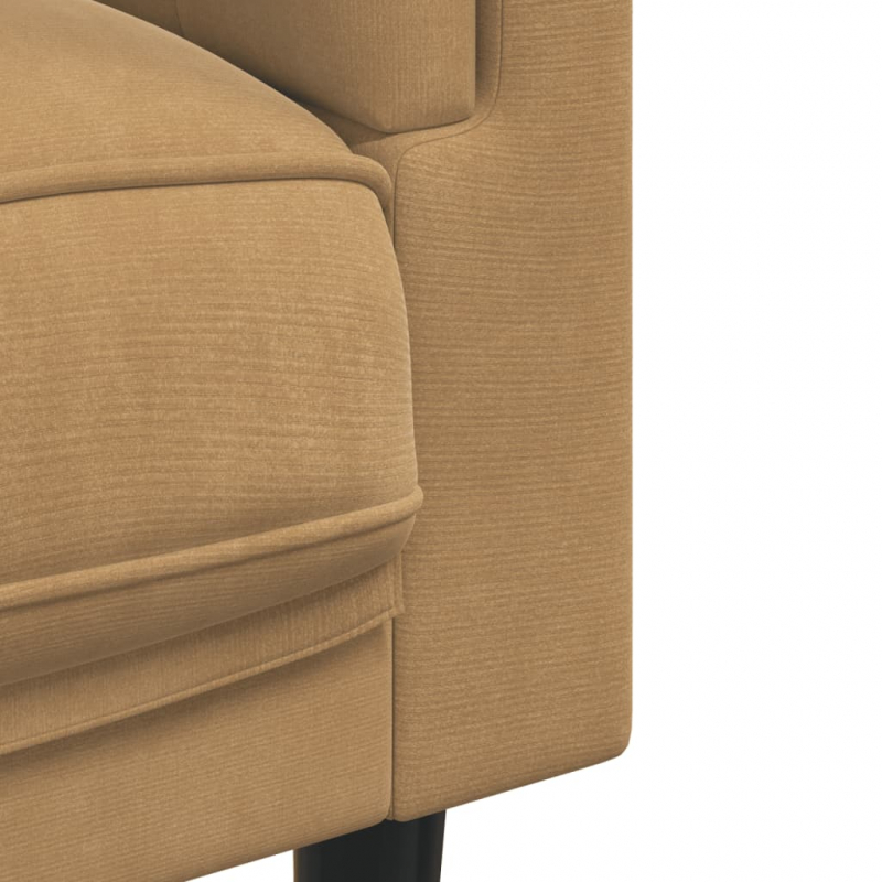 2-Sitzer Sofa mit Kissen Braun Kunstleder Wildleder-Optik