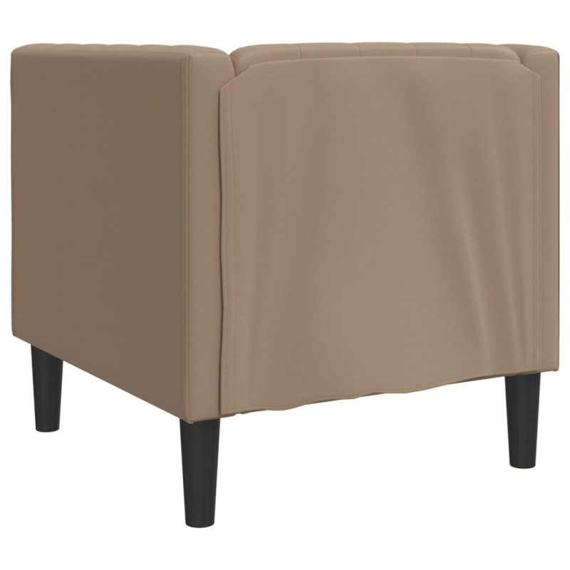 Chesterfield-Sessel Cappuccino Kunstleder