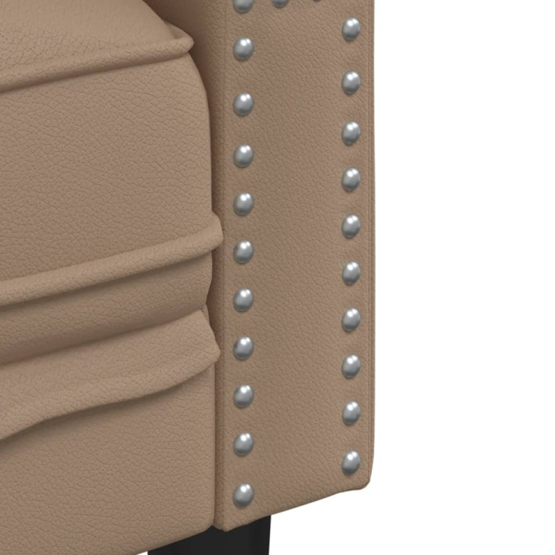 Chesterfield-Sessel Cappuccino Kunstleder