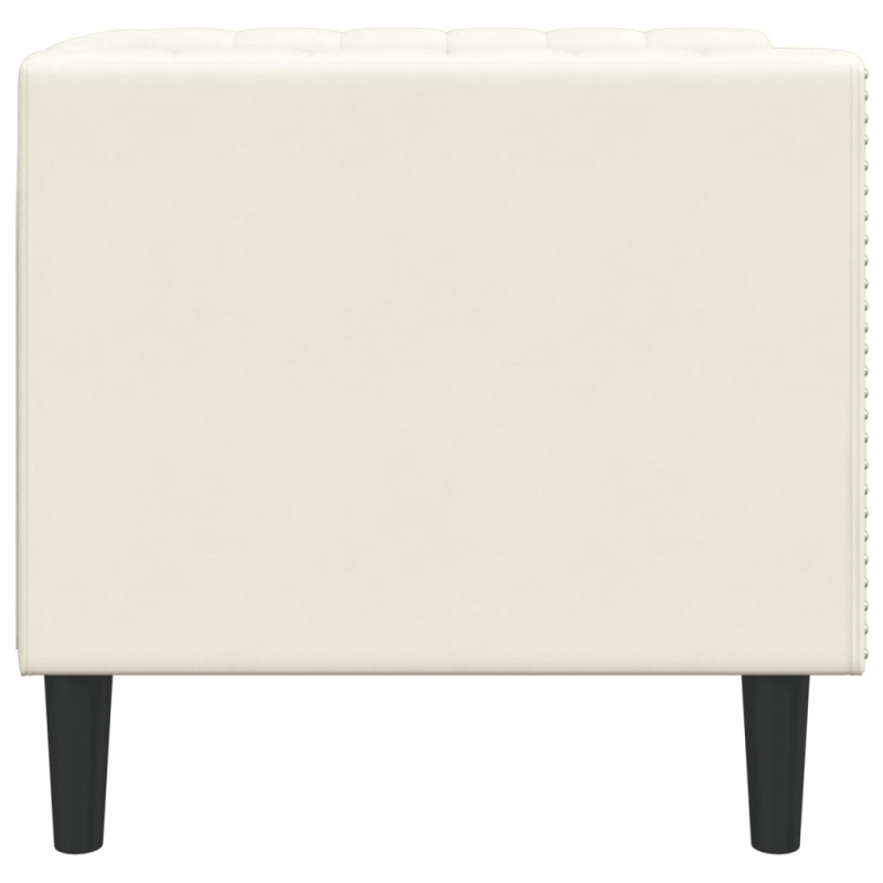 Chesterfield-Sessel Creme Samt