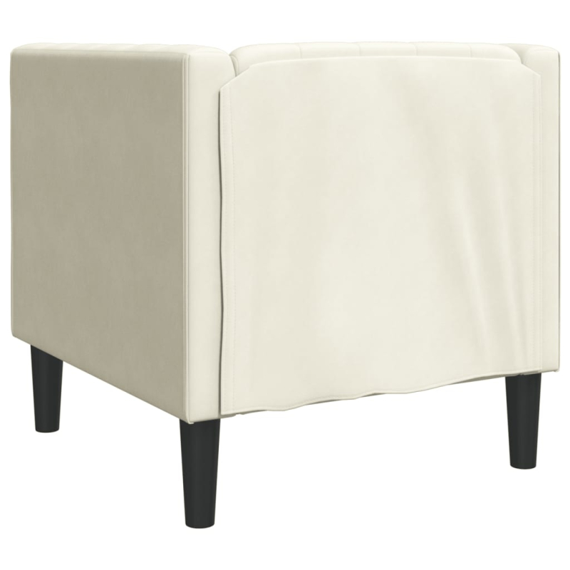 Chesterfield-Sessel Creme Samt