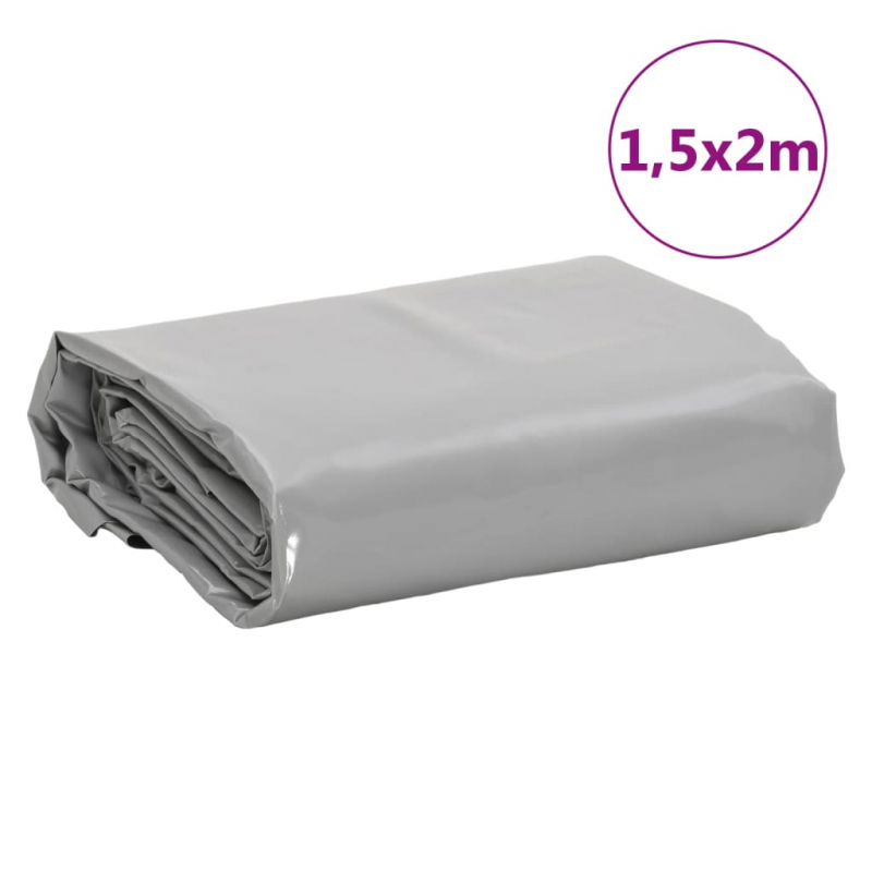 Abdeckplane Grau 1,5x2 m 600 g/m²