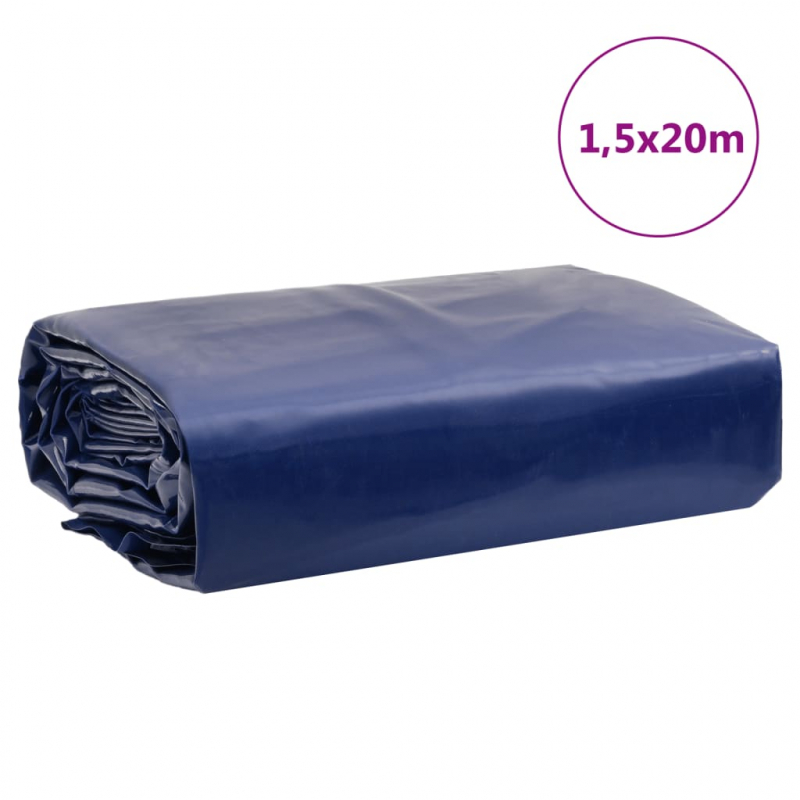 Abdeckplane Blau 1,5x20 m 600 g/m²