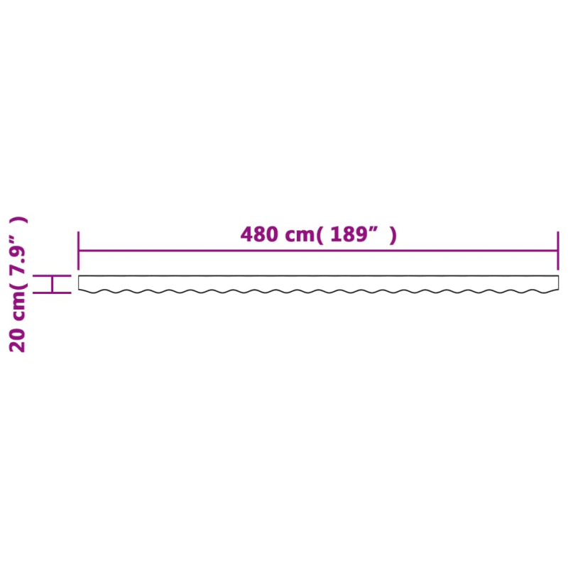 Markisenvolant Creme Gestreift 5 m