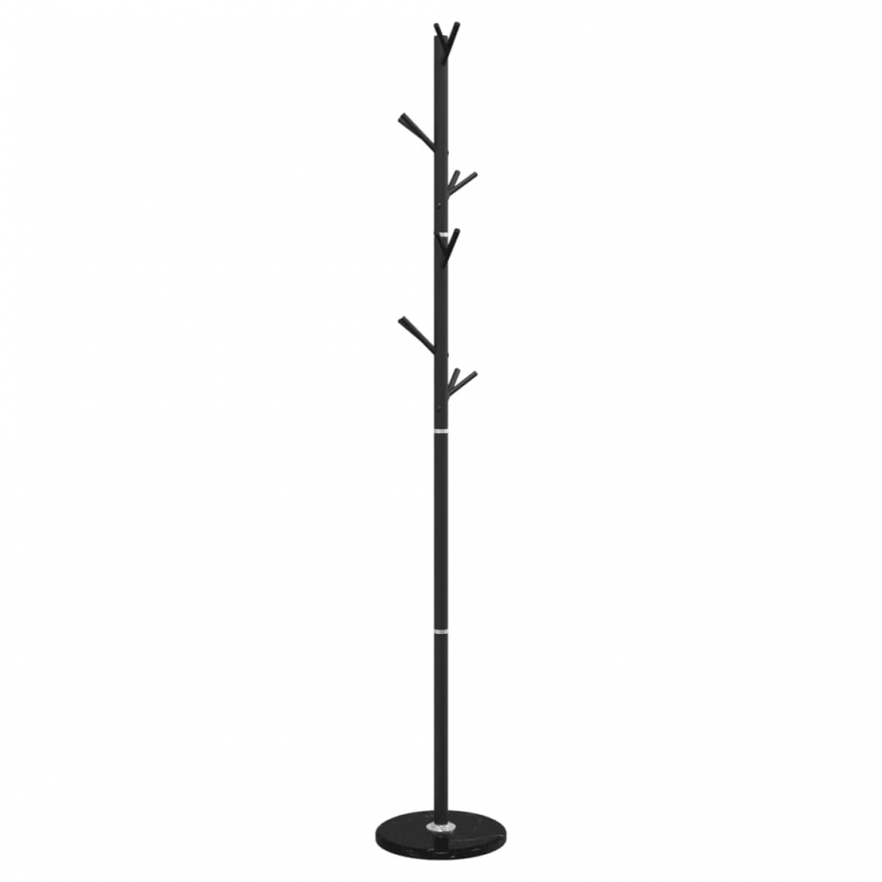 Garderobenständer Schwarz 175 cm Pulverbeschichtetes Eisen