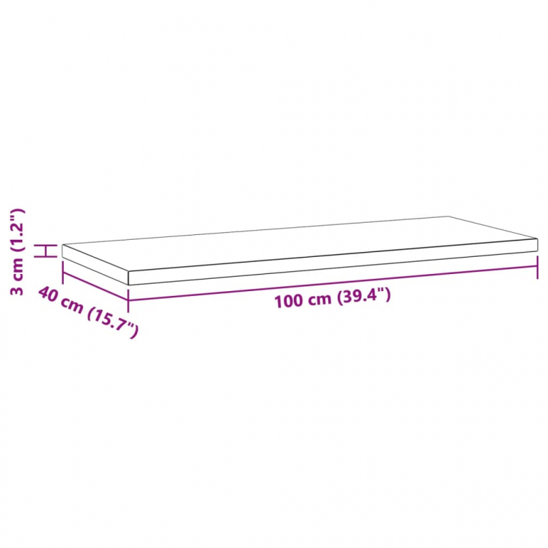 Wandregale 2 Stk. 100x40x3 cm Schwarz Edelstahl