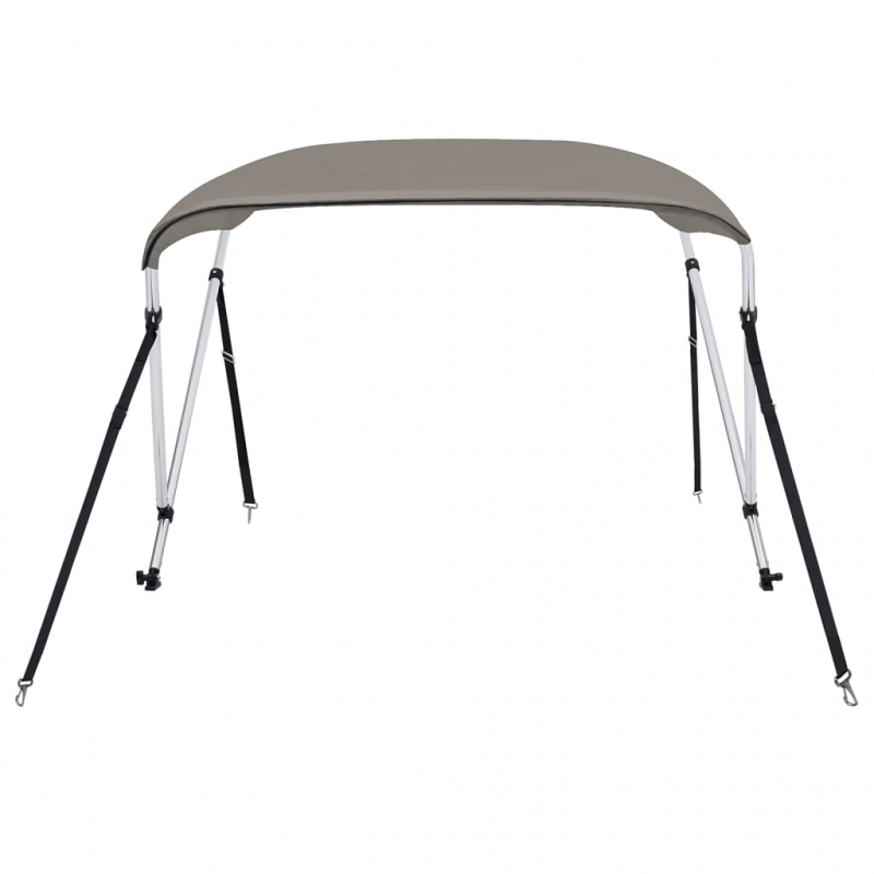 2-Bow Bimini Top Grau 180x130x110 cm