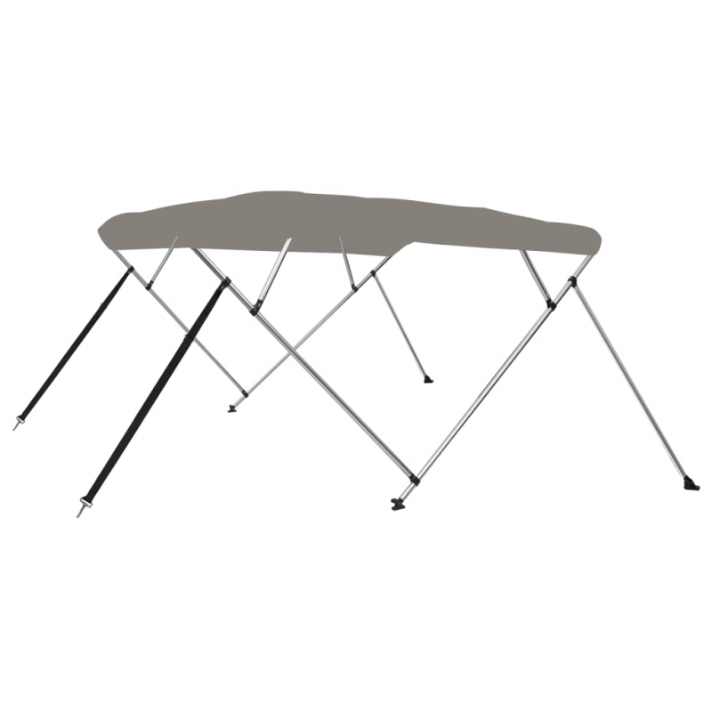 4-Bow Bimini-Top Grau 243x180x137 cm