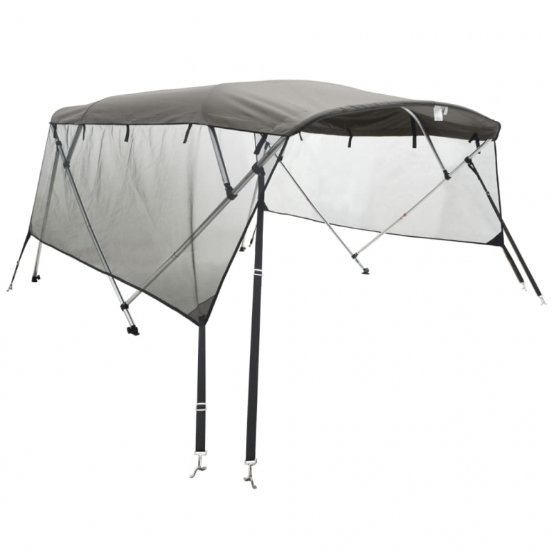 3-Bow Bimini-Top mit Mesh-Seitenteilen 183x(137-152)x137 cm