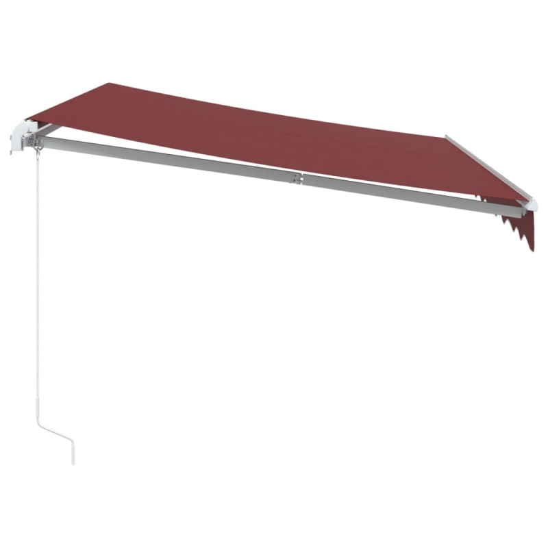 Markise Manuell mit LED Weinrot 300x250 cm